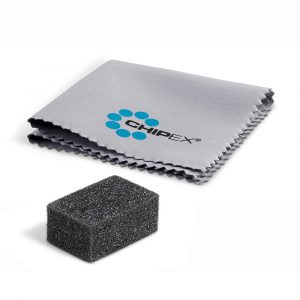 Kit chiffon et bloc mousse pour enlever la peinture